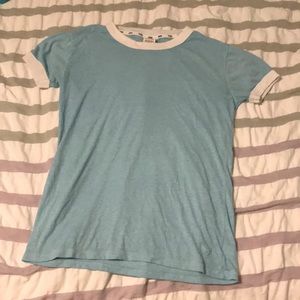 Blue /and white pink soft t-shirt